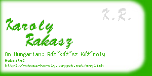 karoly rakasz business card